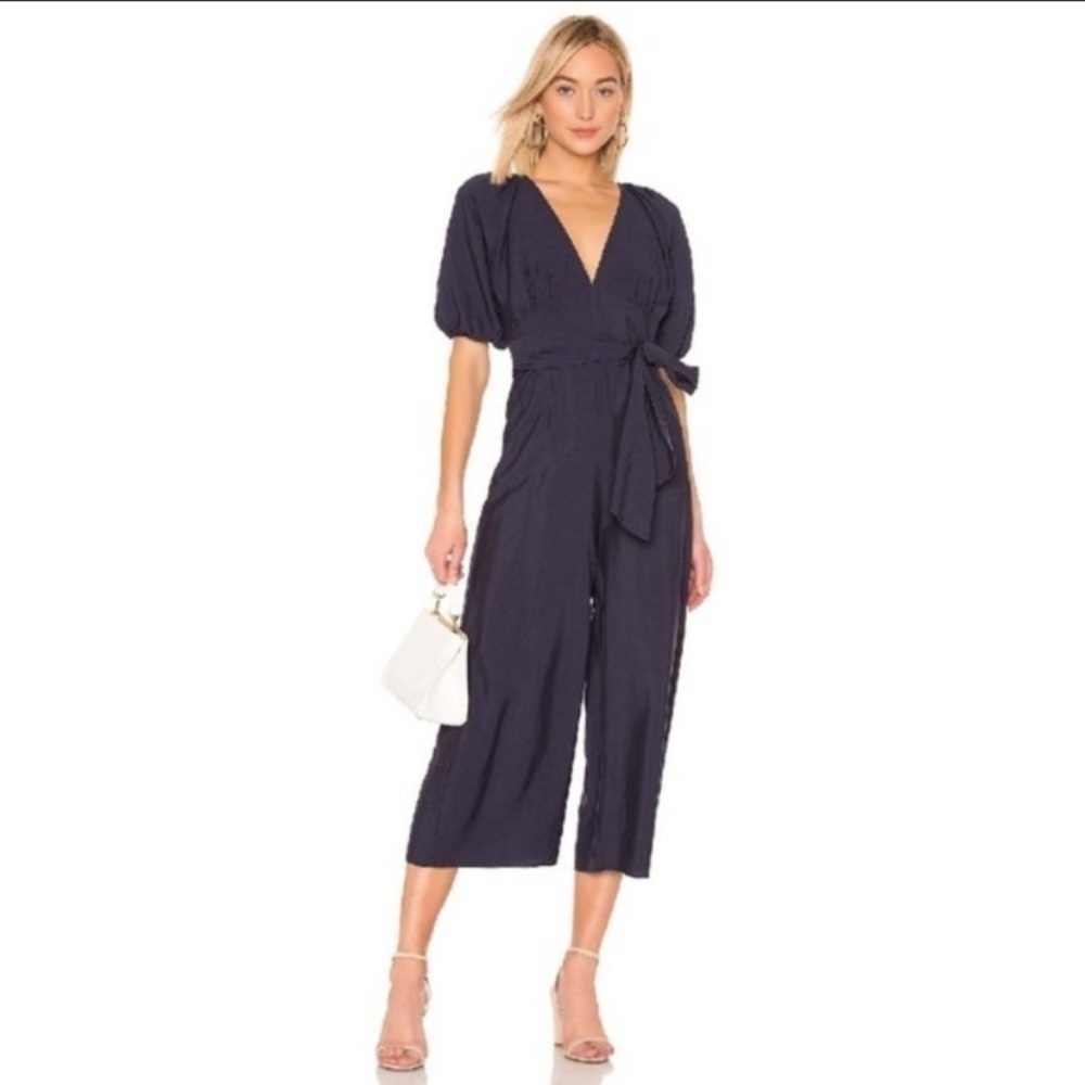 Keepsake the Label Luminous wide-leg navy jumpsuit